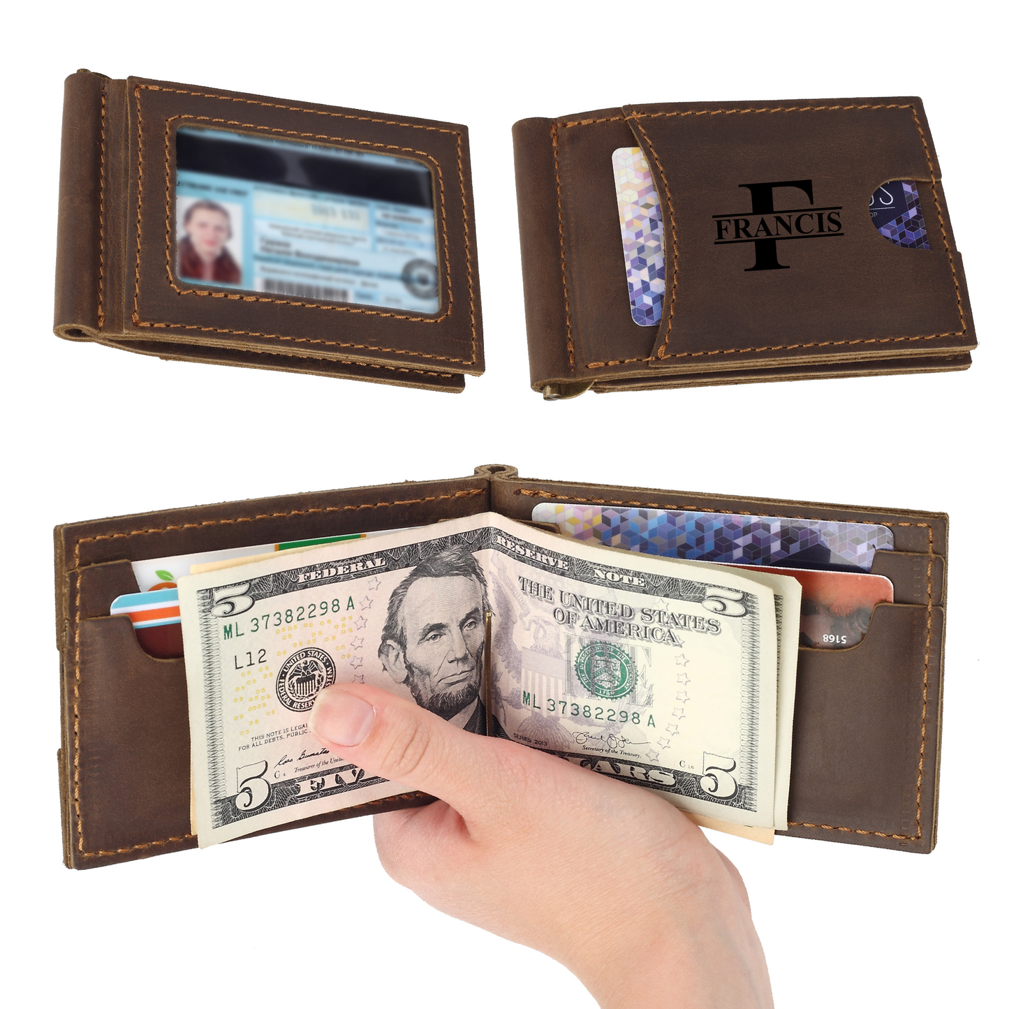Mens Money Clip Wallet Thin Minimalist Front Pocket Slim Design Groomsmen Gift Mens Gift Personalized Wallet Gift for Him
