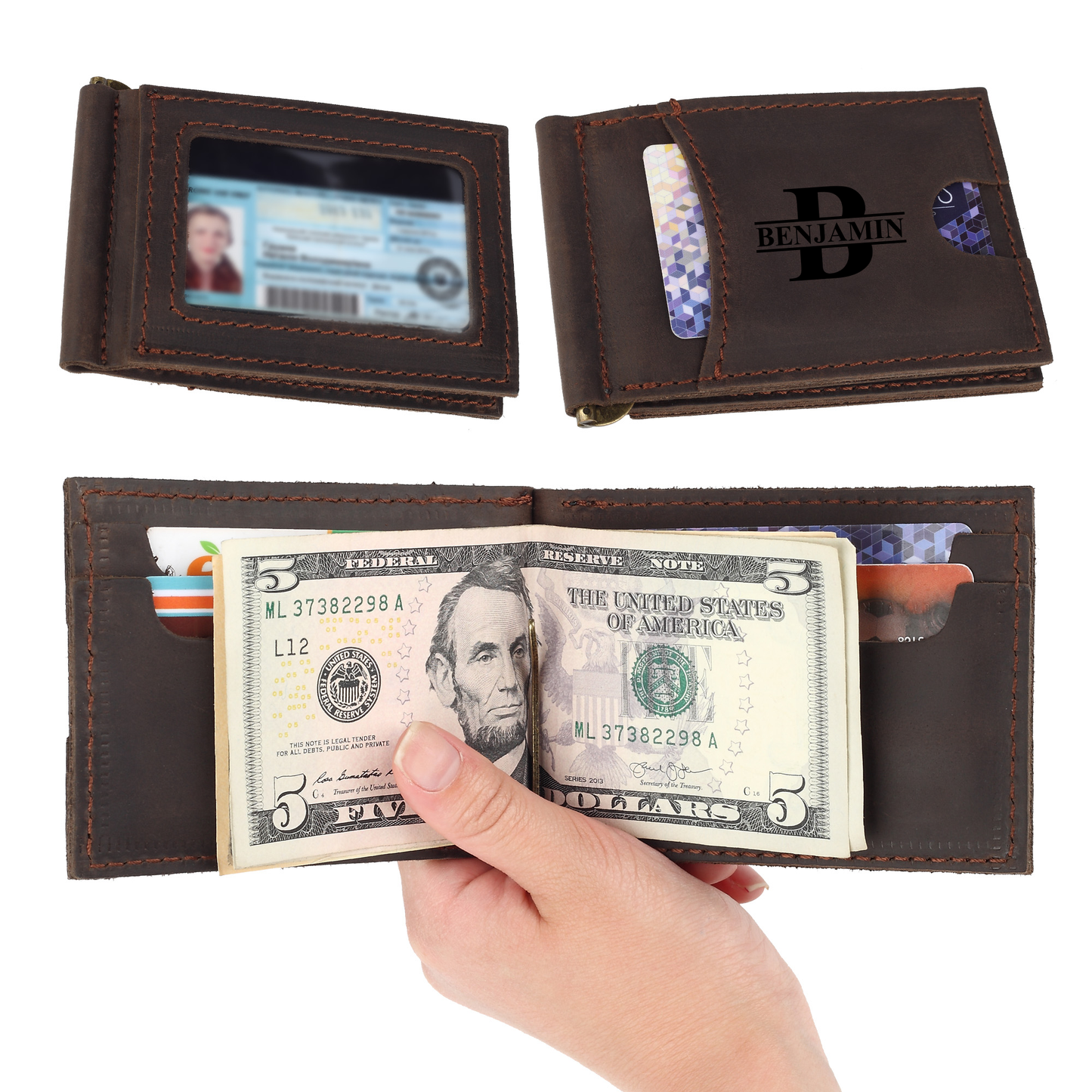 Mens Money Clip Wallet Thin Minimalist Front Pocket Slim Design Groomsmen Gift Mens Gift Personalized Wallet Gift for Him