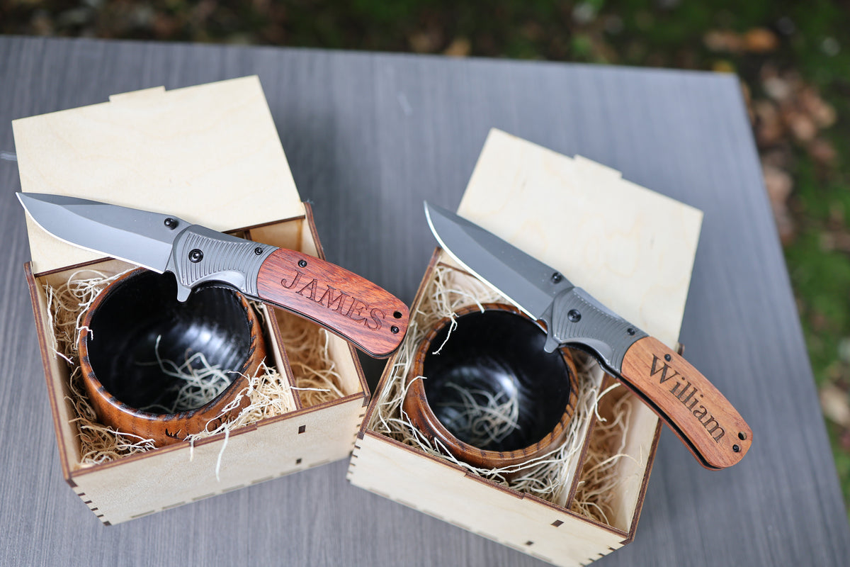 Personalized Wooden Whiskey Cup & Gift Box