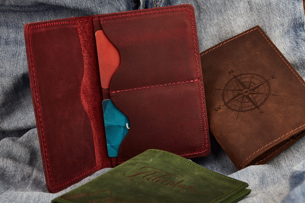 Personalized Leather Passport Cover