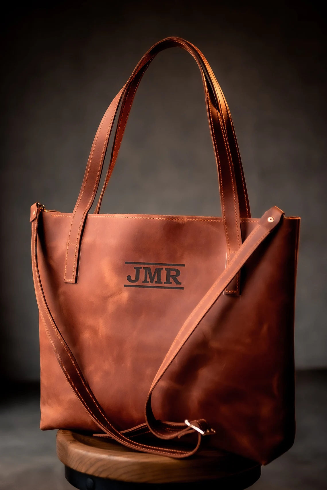 Personalized Leather Travel Tote – Crossbody
