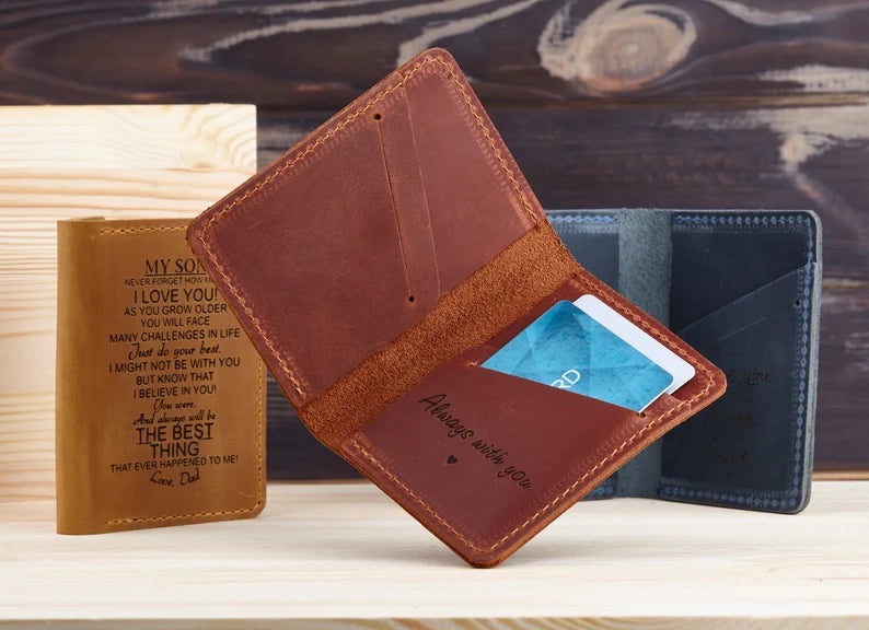 Personalized Leather Groomsmen Card Wallet