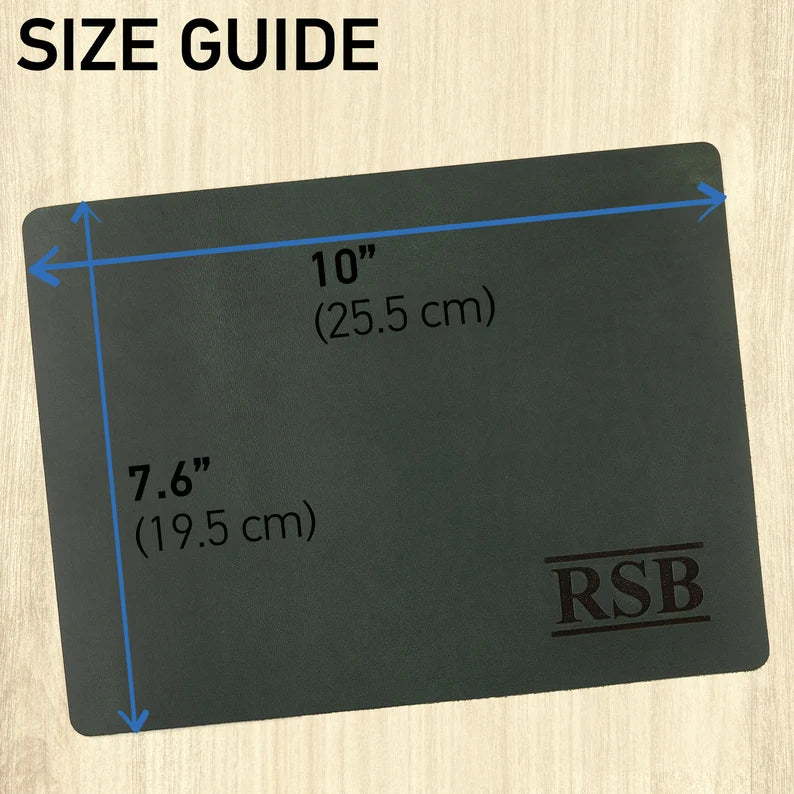 Leather Mouse Pad, Leather Desk Mat, Personalized Leather Mousepad, Cute Mousepad, Leather Office Gift, Accessories For Men