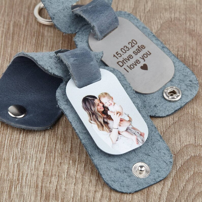 Personalized Dad Photo Keychain – From Daughter