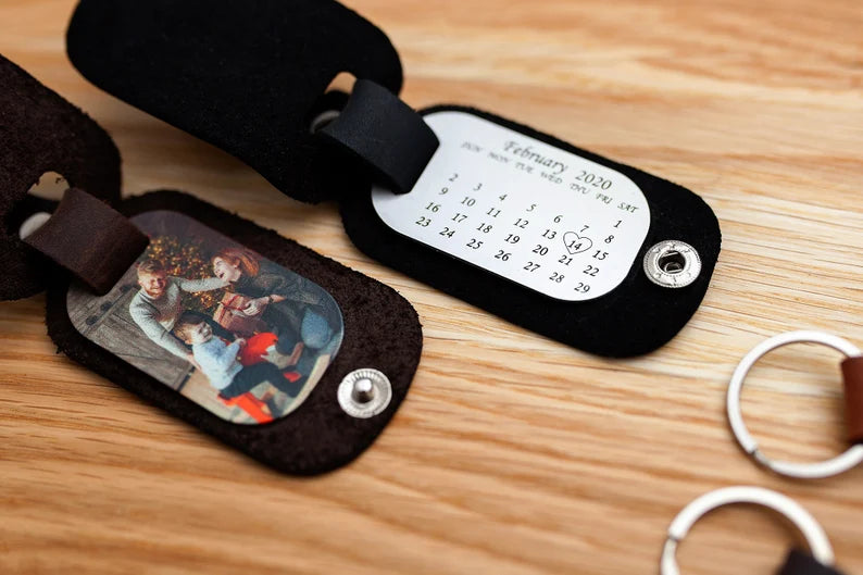 Custom dog loss gift, Dog memorial keychain, remembrance keychain, Loss of dog leather keychain with photo