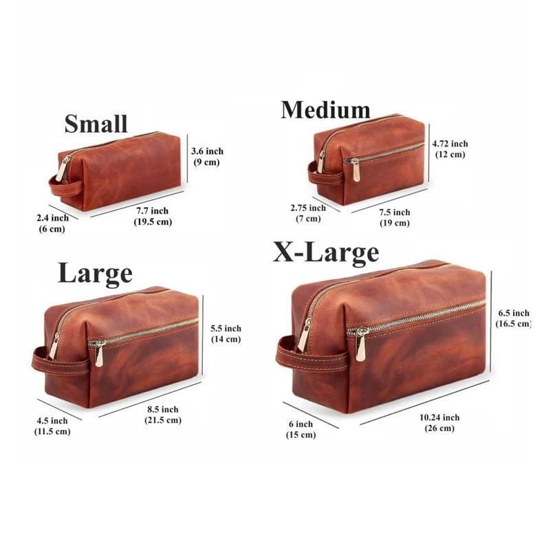 Personalized Men's Leather Toiletry Bag Groomsmen Gift SET of 6 or only 1 Dopp Kit men, Leather Shaving Kit, Graduation Gift for Him