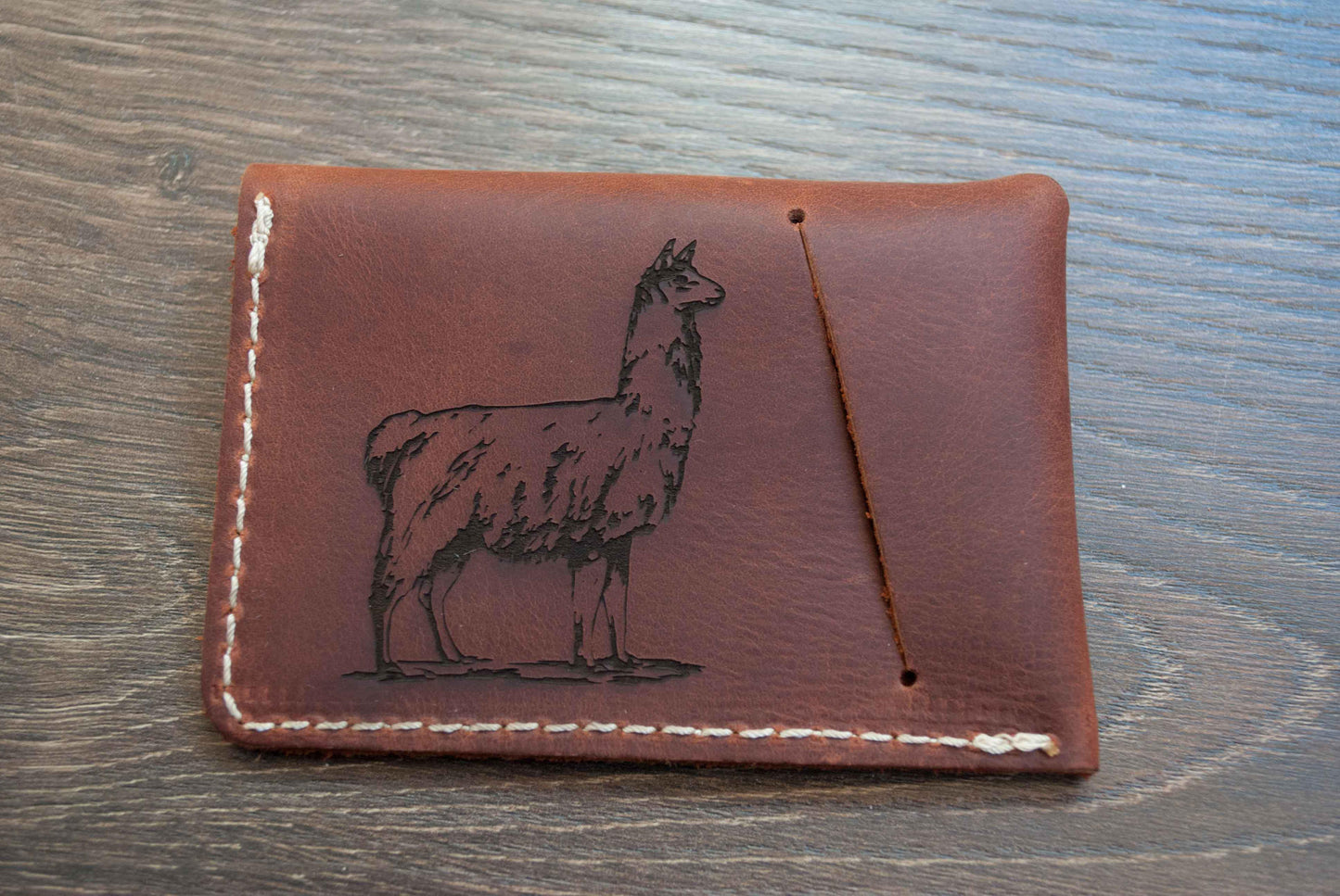 Minimalist Wallet, Best Leather Wallet, Slim Wallet, Cardholder, Boyfriend Gift, Fiance Gift Valentine's Day, Color - Light, Red, Dark Brown