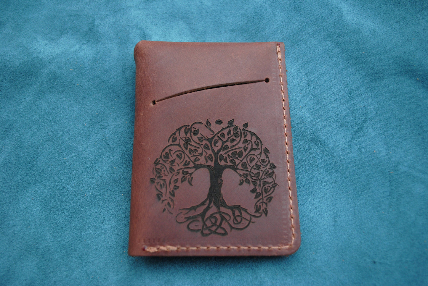 Minimalist Wallet, Best Leather Wallet, Slim Wallet, Cardholder, Boyfriend Gift, Fiance Gift Valentine's Day, Color - Light, Red, Dark Brown