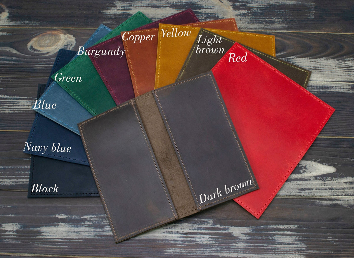 Personalized Leather Checkbook Cover