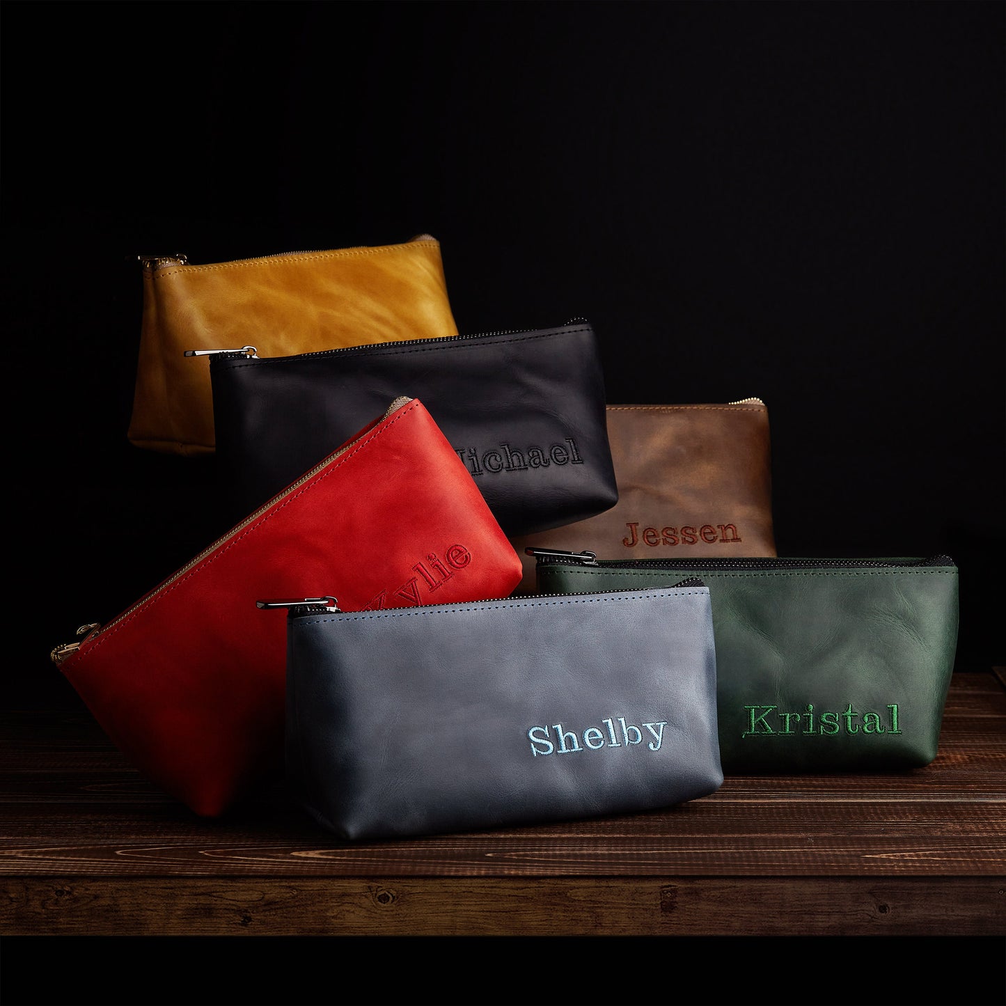 Makeup Bag, Women's Dopp Kit, Personalized Toiletry Bag for Her, Leather Cosmetic Bag for Women, Leather Makeup Case, Gift for Bridesmaid