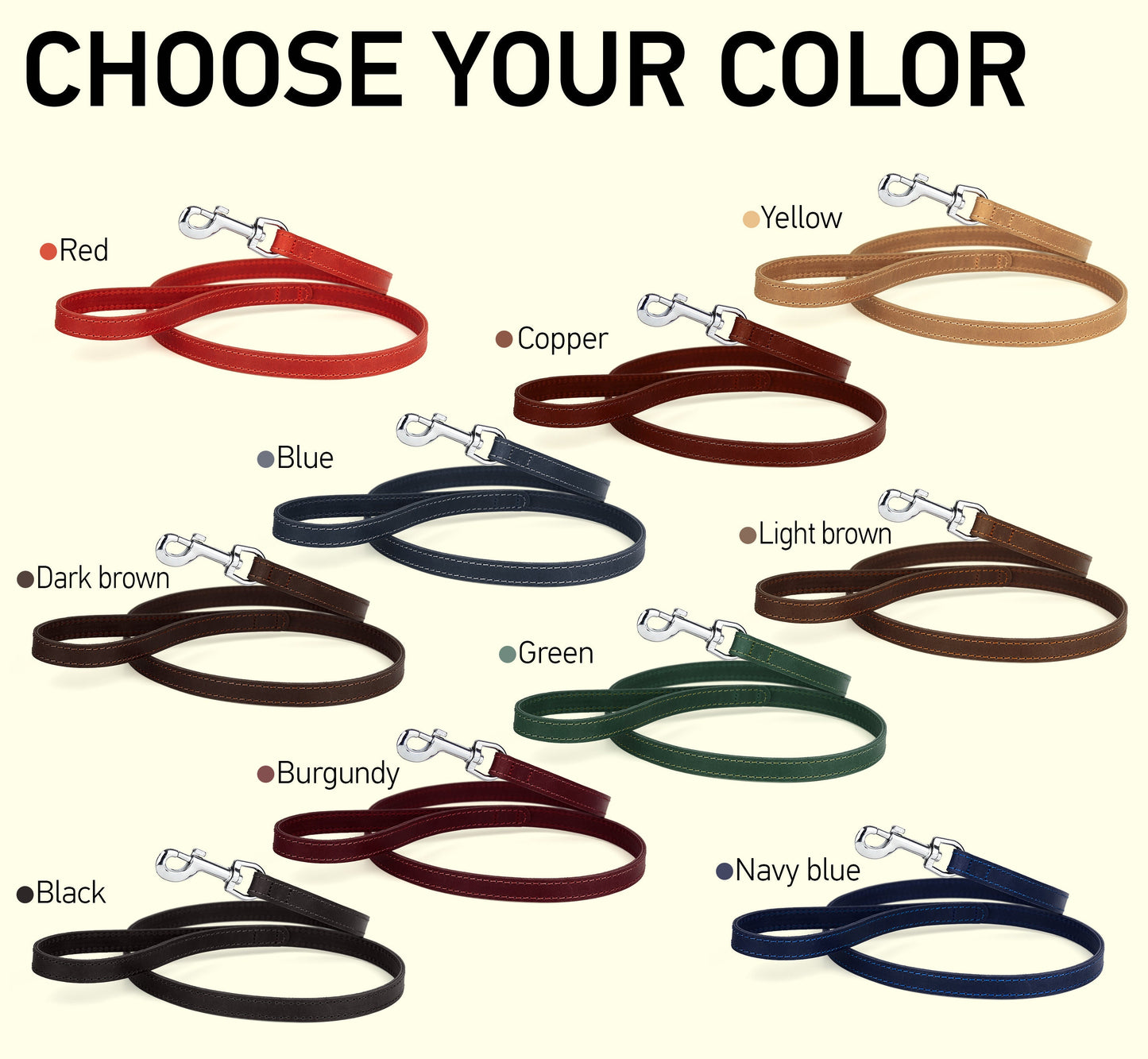 Leather Dog Leash, Dog Leash, Leather Dog Leash, Leather Dog Accessories, Dog Lead