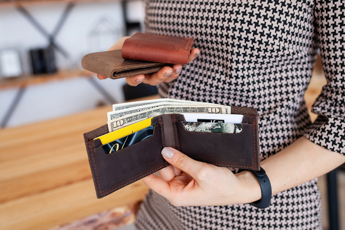 Genuine Leather Wallet, Mens leather Wallet Personalized, Men wallet, Mens Gift, Handmade Leather Wallet, Husband Gift, Minimal Wallet