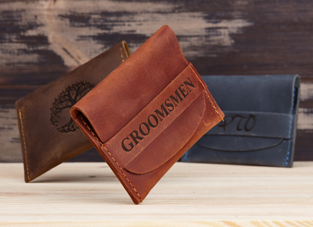 Personalized Small Leather Wallet