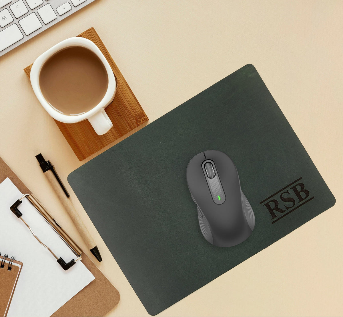 Personalized Leather Desk Mat
