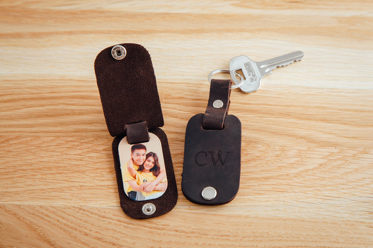 Calendar keychain, Husband keychain picture, Leather gifts for 3rd ANNIVERSARY, Husband Gift, third anniversary gift for him