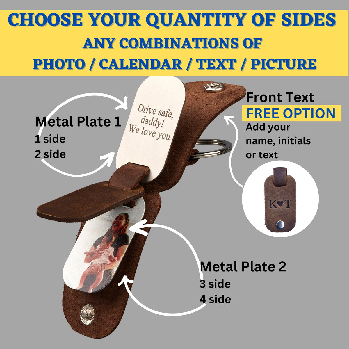 Personalized Dog Memorial Photo Keychain