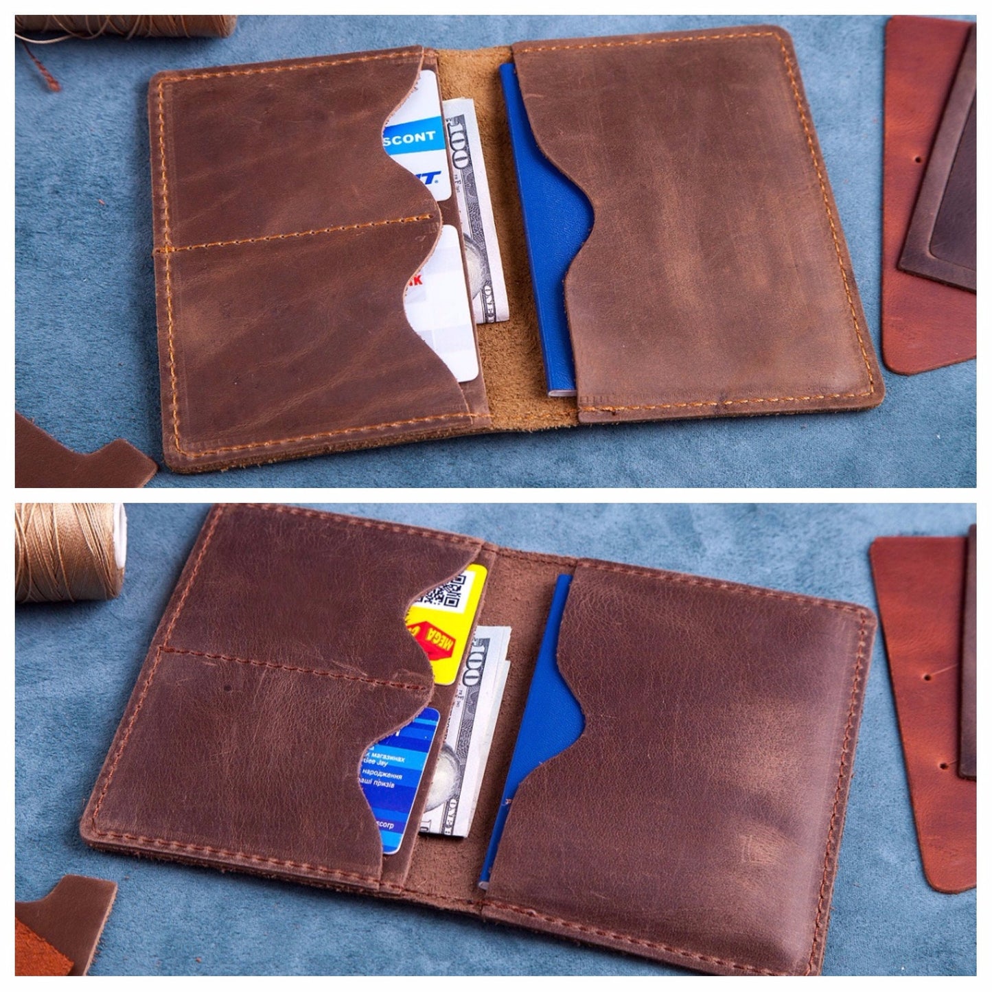 Groomsmen Personalized Passport cover - Father's Day Gift For Him - Monogrammed Leather Passport Holder Rachiba