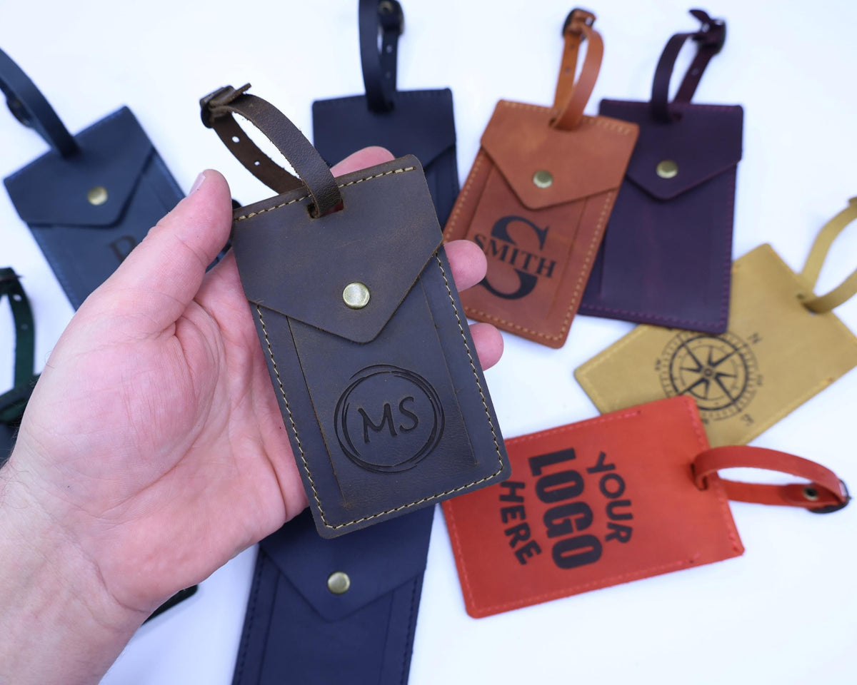 Personalized Rectangular Leather Luggage Tag – Laser Engraved — image 9