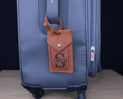 Personalized Rectangular Leather Luggage Tag – Travel Gift — image 9