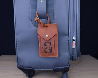 Personalized Rectangular Leather Luggage Tag – Travel Gift — image 9