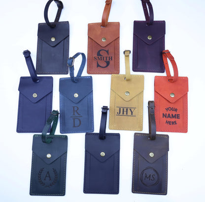 Personalized Rectangular Leather Luggage Tag – Wedding Favor — image 9