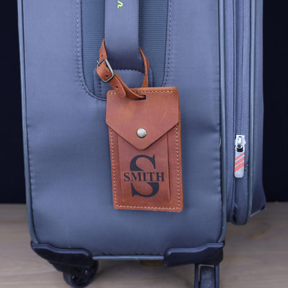 Personalized Rectangular Leather Luggage Tag – Wedding Favor — image 10