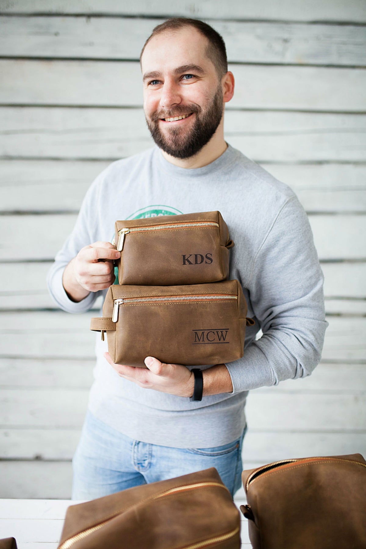 Personalized Leather Dopp Kit – Christmas Gift