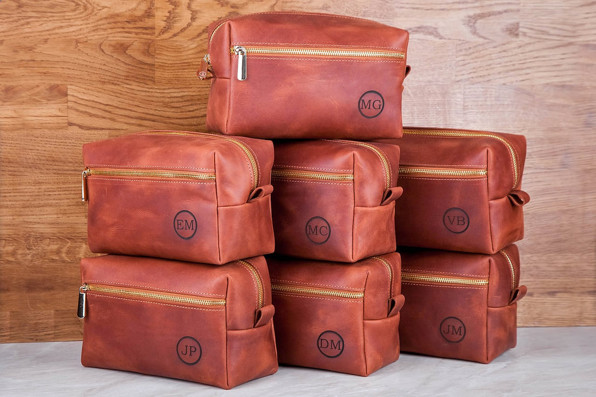 Personalized Leather Dopp Kit – Best Friend Gift