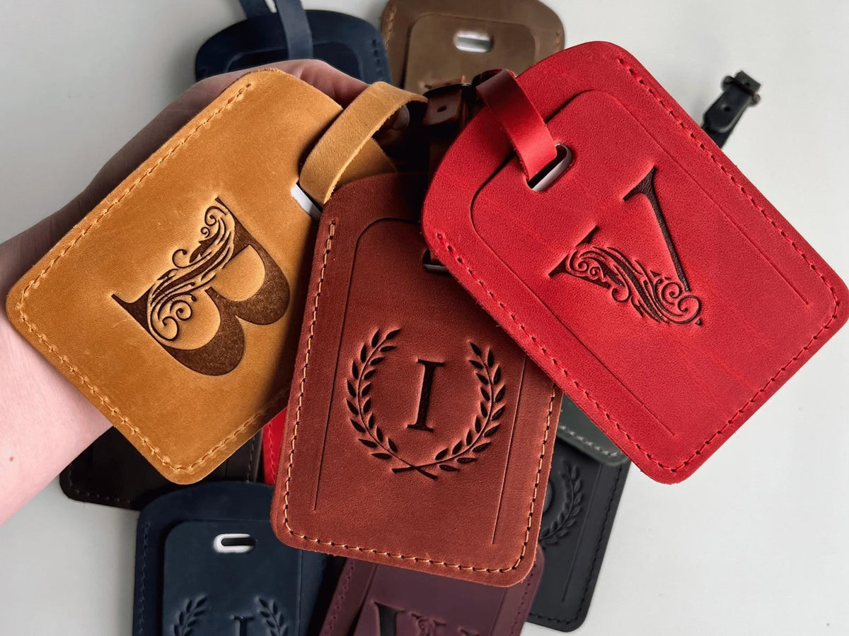 Personalized Leather Passport Cover & Luggage Tag Set — image 5