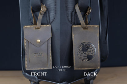 Personalized Rectangular Leather Luggage Tag – Hot Stamped — image 4