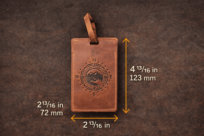 Personalized Leather Luggage Tag – Custom Logo