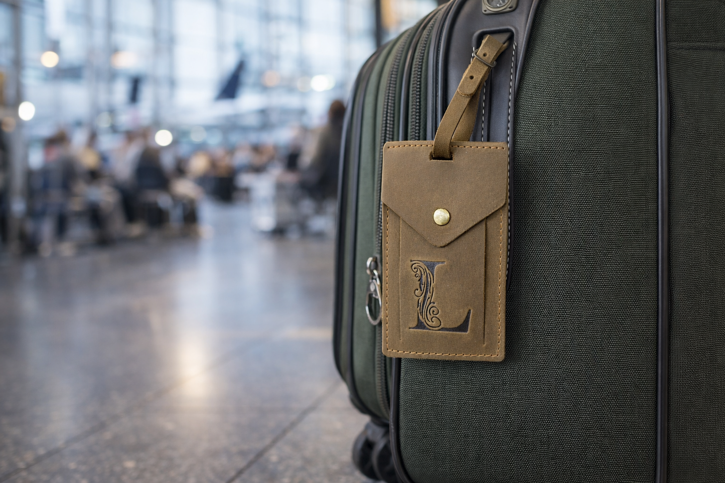 Custom Leather Luggage Tags with Logo: Personalized Travel Accessories, Hot Stamped Business Gift, Corporate Travel Gift