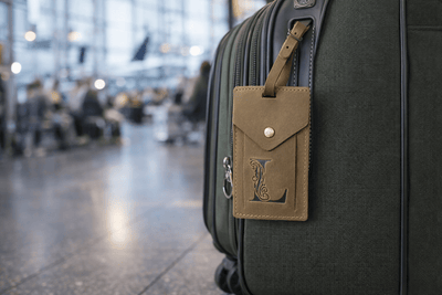 Personalized Leather Luggage Tag – Custom Logo