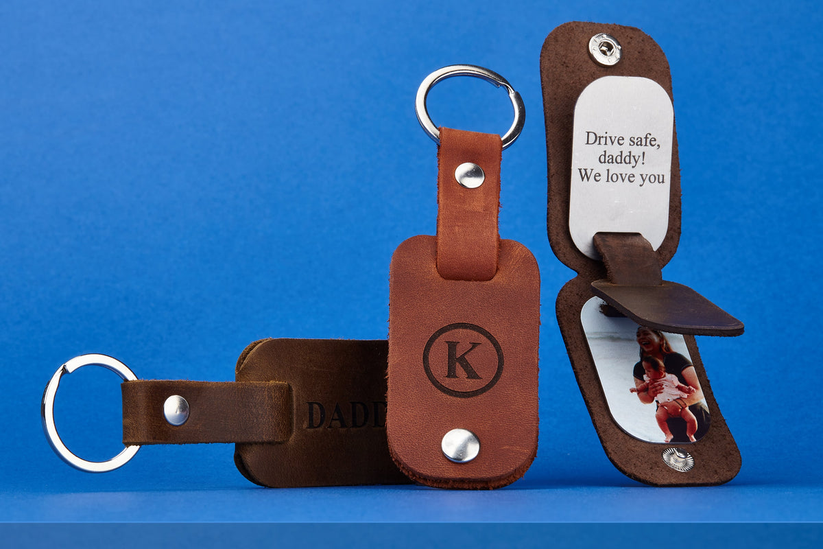 Personalized Men’s Photo Keychain – Anniversary