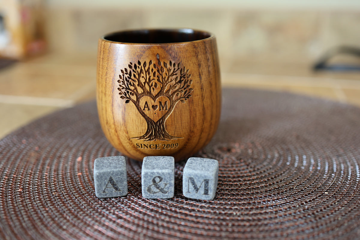 Personalized Wooden Whiskey Cup & Gift Box