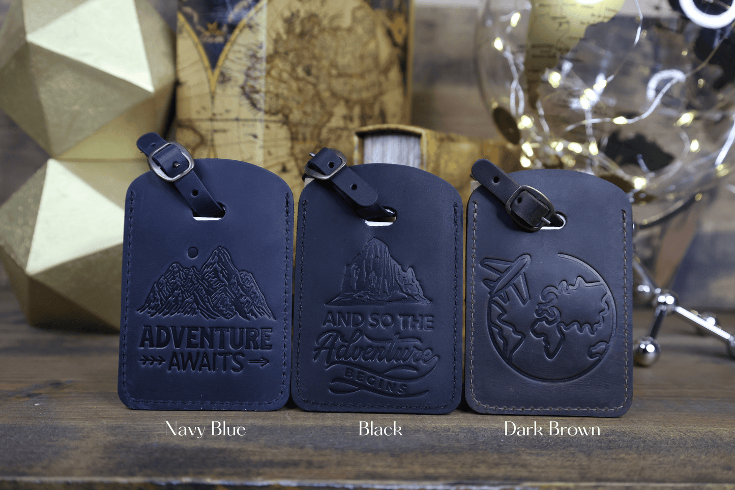 Personalized Leather Luggage Tag: Custom Hot Stamped Travel Tag