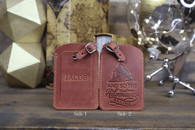 Personalized Leather Luggage Tag – Custom Hot Stamp