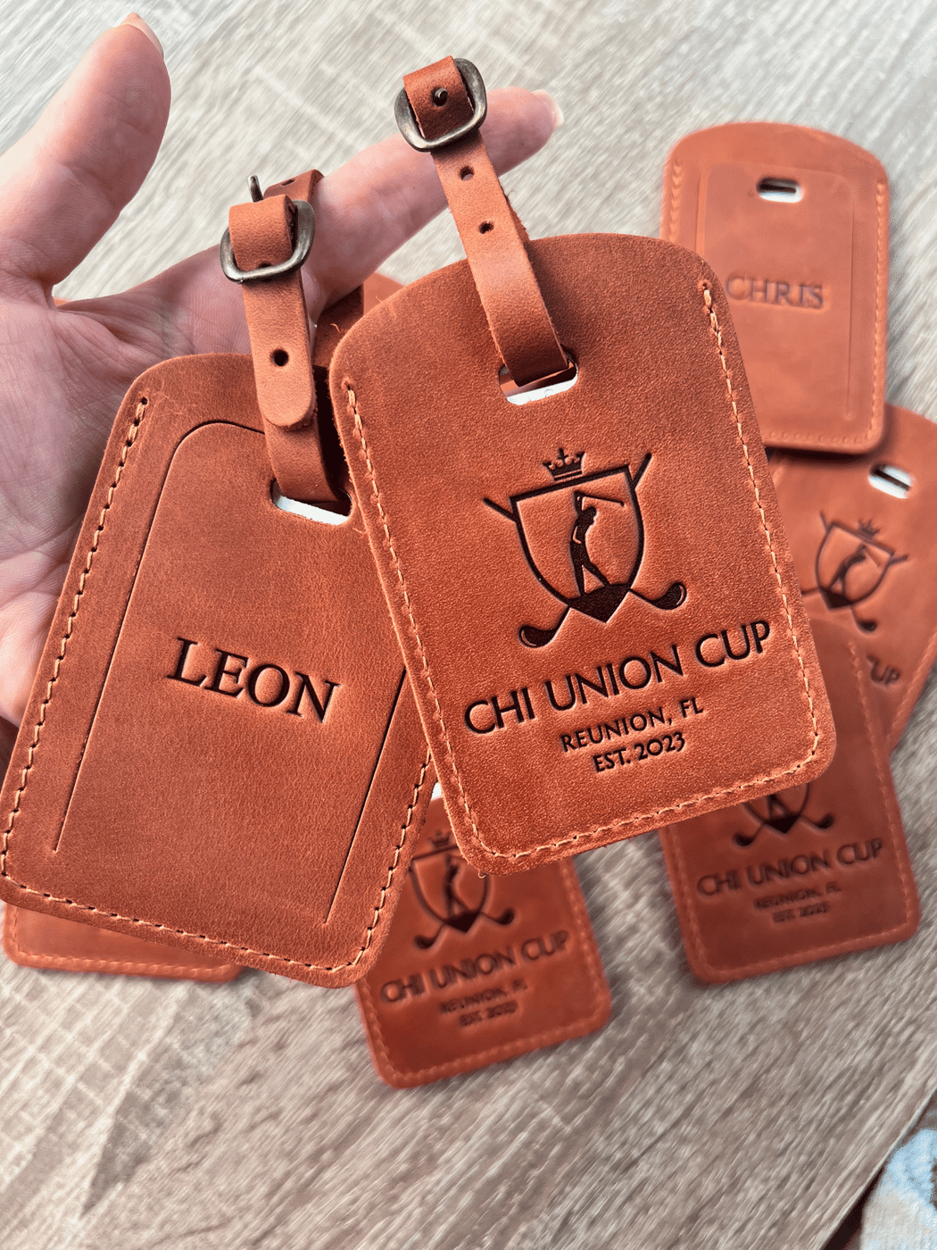 Personalized Leather Luggage Tag – Custom Hot Stamp