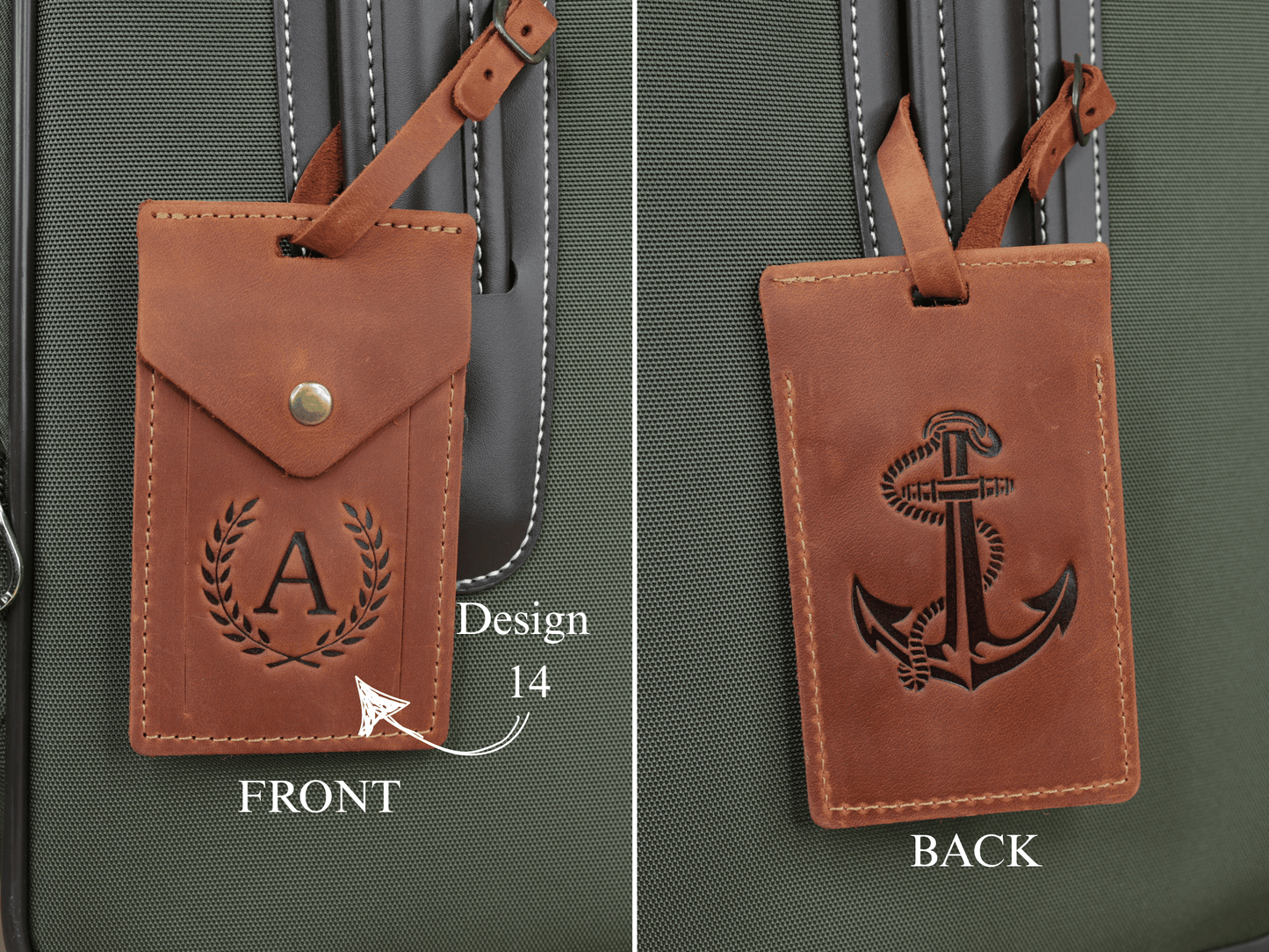 Custom Leather Luggage Tags with Logo: Personalized Travel Accessories, Hot Stamped Business Gift, Corporate Travel Gift