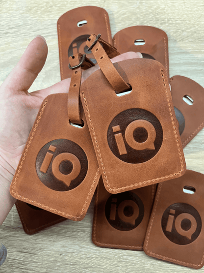 Personalized Leather Luggage Tag: Custom Hot Stamped Travel Tag