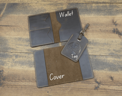 Personalized Hot-Stamped Passport Cover & Travel Set