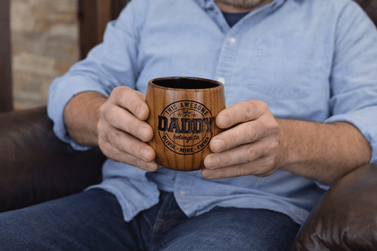 Personalized Wooden Whiskey Cup – Engraved