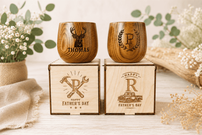 Personalized Wooden Whiskey Cup – Engraved