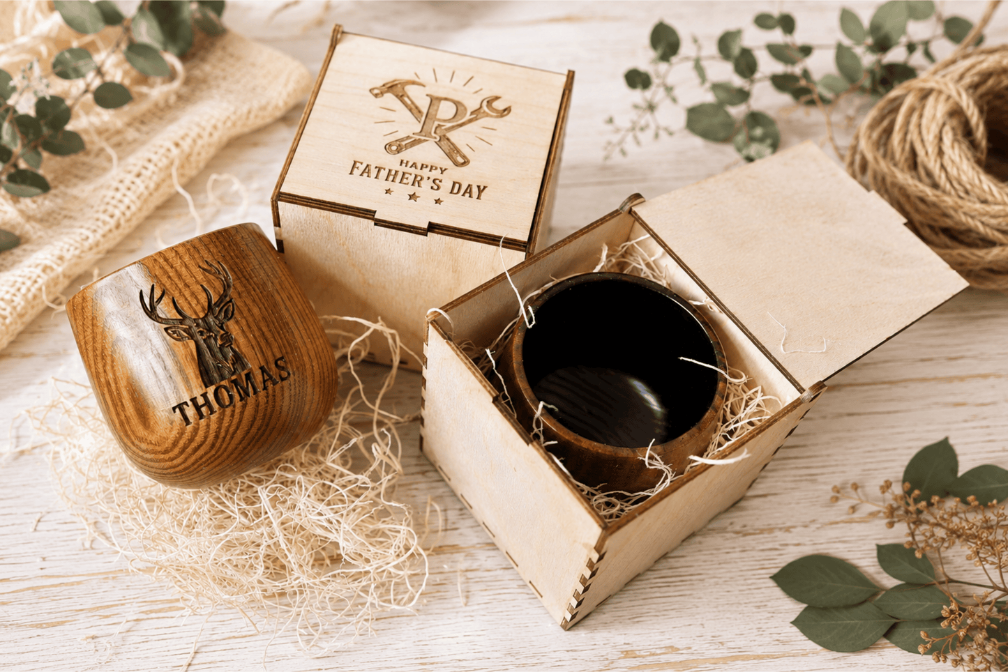 Personalized Wooden Whiskey Cup, Engraved Groomsmen Gift, Rustic Wood Mug