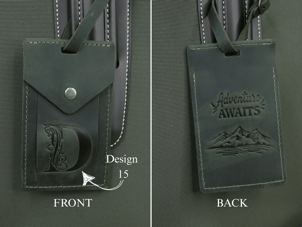 Personalized Leather Luggage Tag – Custom Logo
