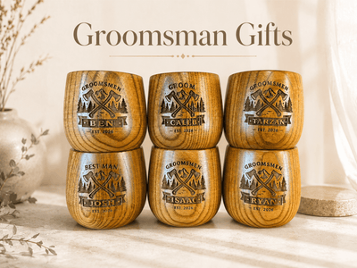 Personalized Wooden Whiskey Cup – Engraved