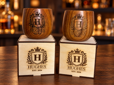 Personalized Wooden Whiskey Cup & Gift Box