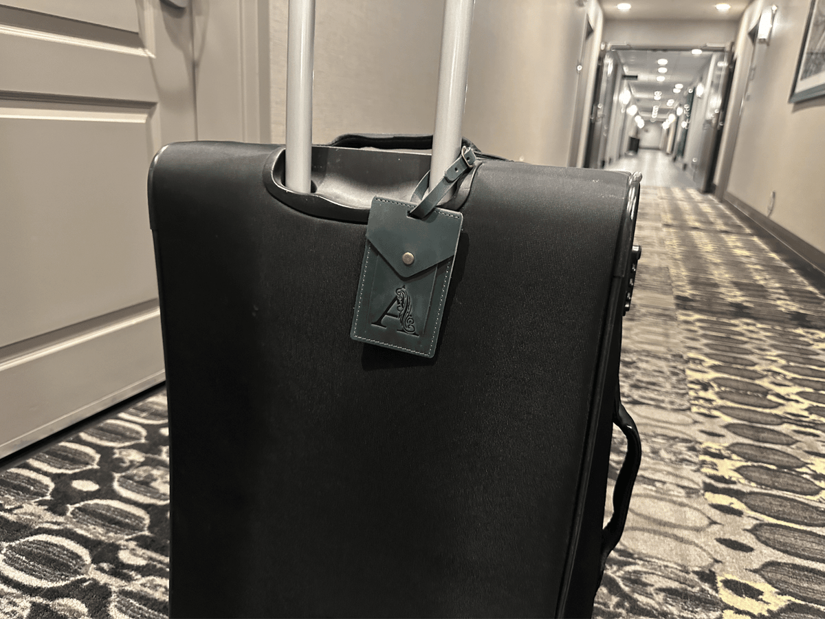 Personalized Leather Luggage Tag – Custom Logo