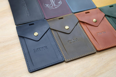 Personalized Leather Luggage Tag – Custom Logo
