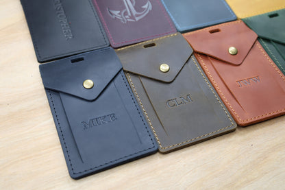 Custom Leather Luggage Tags with Logo: Personalized Travel Accessories, Hot Stamped Business Gift, Corporate Travel Gift